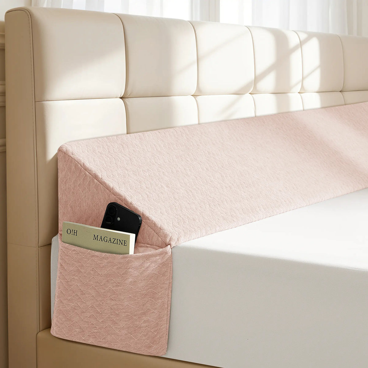 Wedge-shaped headboard pillow, mattress gap filling pillow, triangular wedge-shaped throw pillow