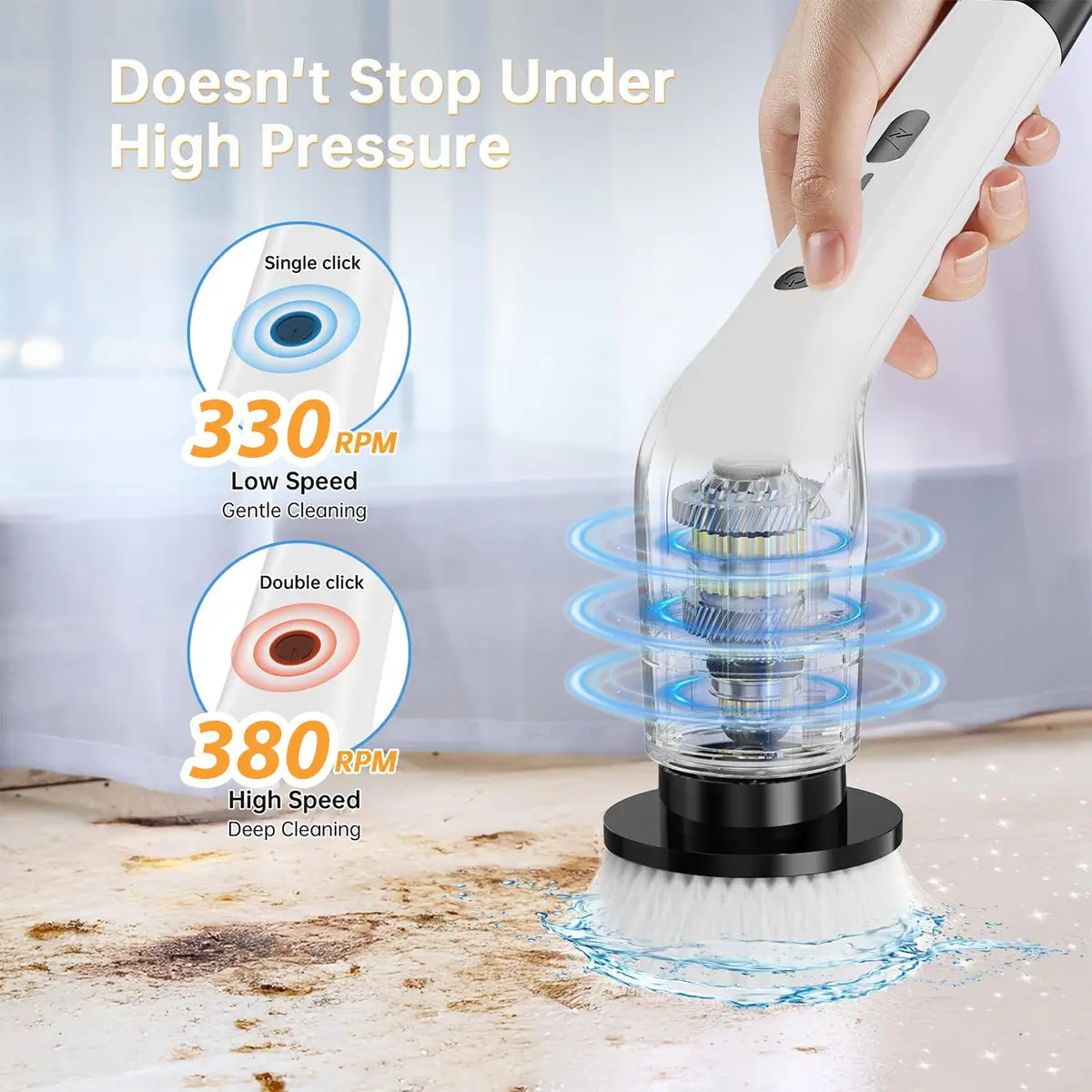 Electric Rotating Cleaning Brush (Cordless Shower Scrubber)