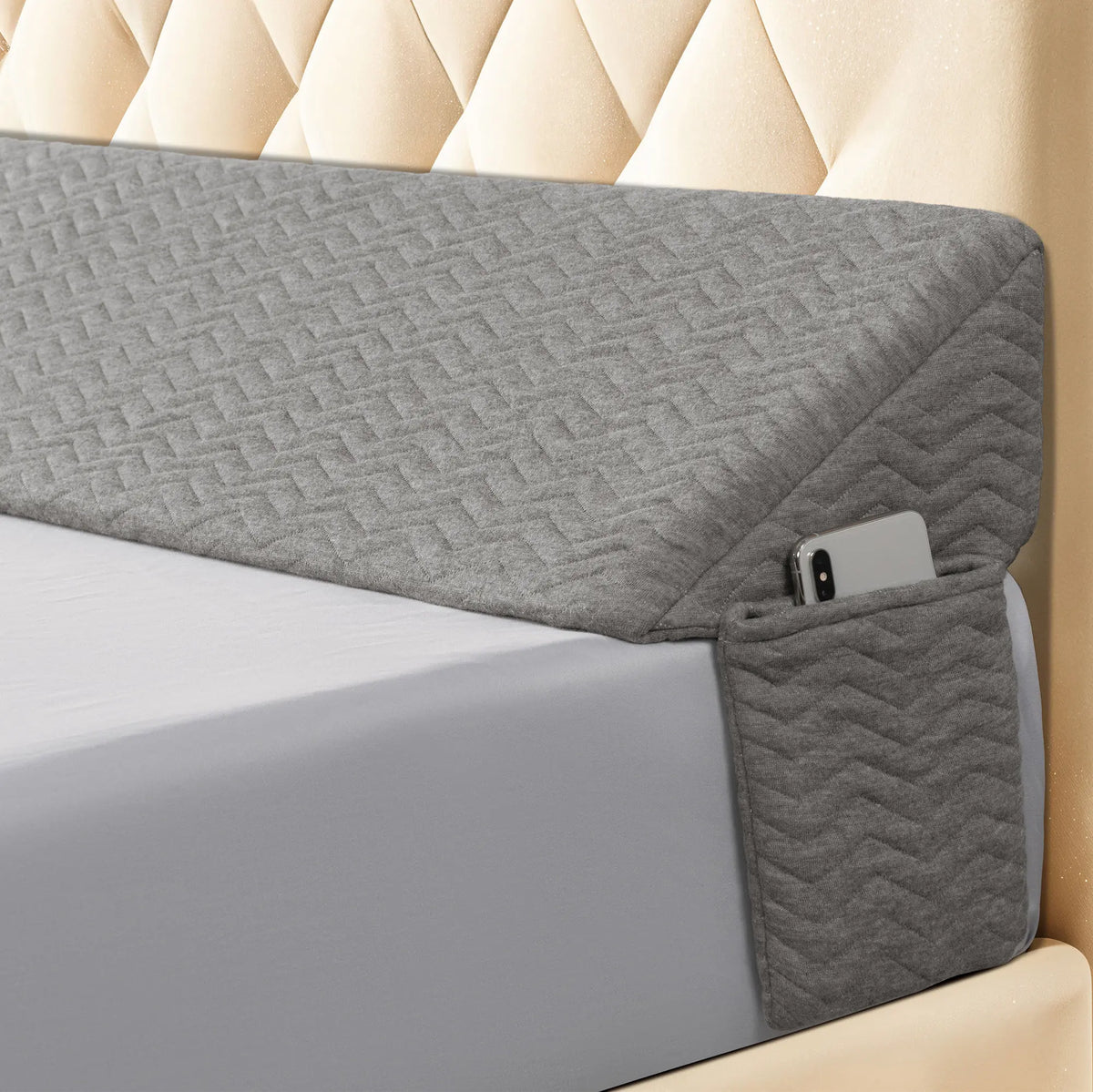 Wedge-shaped headboard pillow, mattress gap filling pillow, triangular wedge-shaped throw pillow