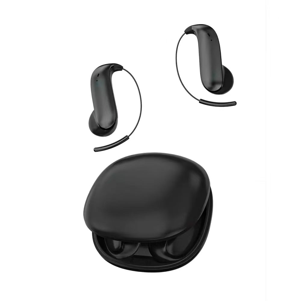 Bluetooth Headphones — "Zero-gravity" titanium alloy ear-hook design with noise-isolating capabilities.