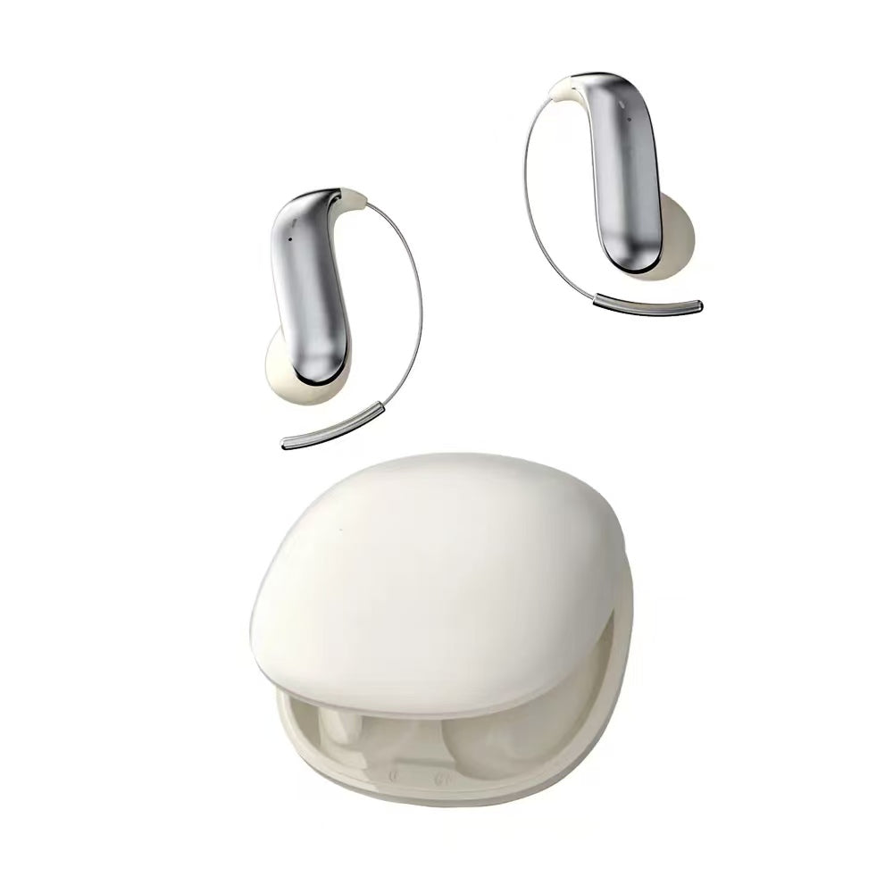 Bluetooth Headphones — "Zero-gravity" titanium alloy ear-hook design with noise-isolating capabilities.