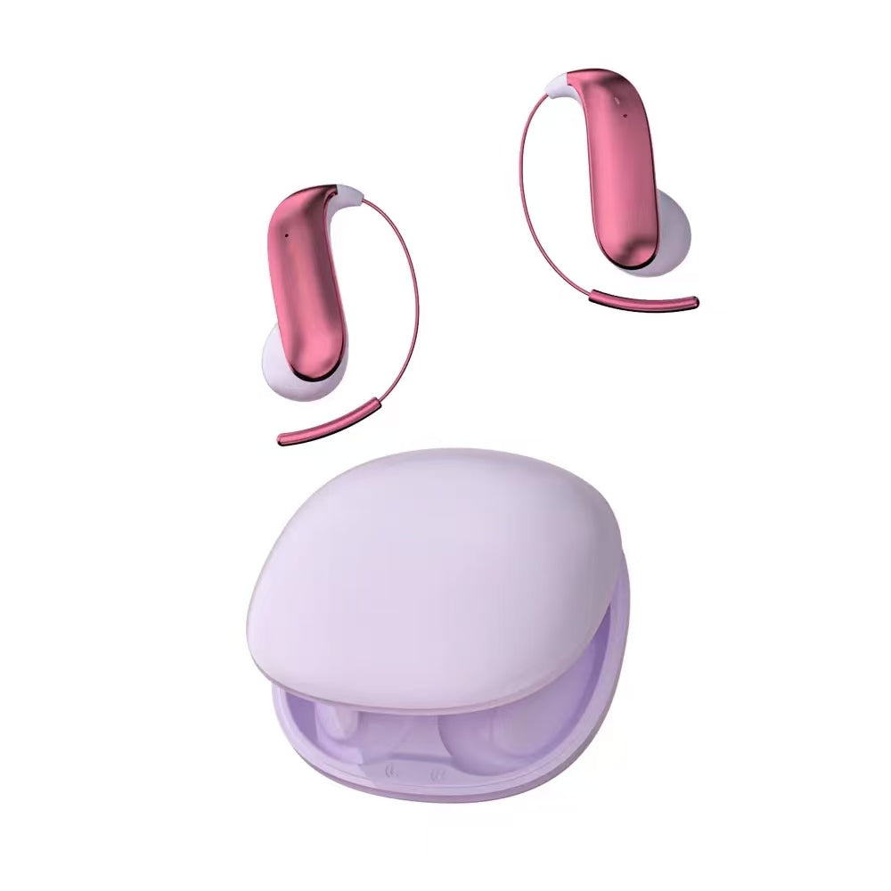 Bluetooth Headphones — "Zero-gravity" titanium alloy ear-hook design with noise-isolating capabilities.