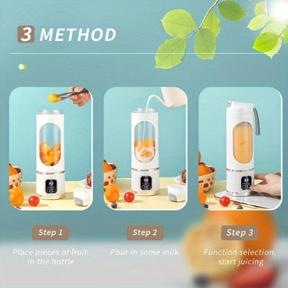 Portable mini juicer blender; 2-in-1 ice crusher and smoothie maker