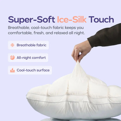 Cloud-like Pillow — A fluffy, soft bed pillow that offers cloud-like comfort.