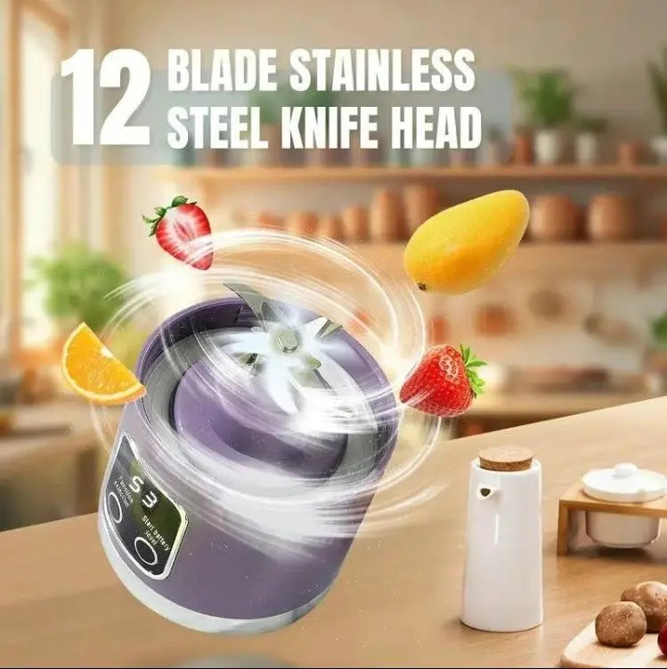 Portable mini juicer blender; 2-in-1 ice crusher and smoothie maker