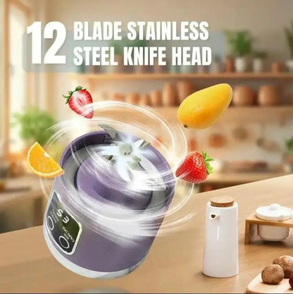 Portable mini juicer blender; 2-in-1 ice crusher and smoothie maker