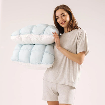 Cloud-like Pillow — A fluffy, soft bed pillow that offers cloud-like comfort.