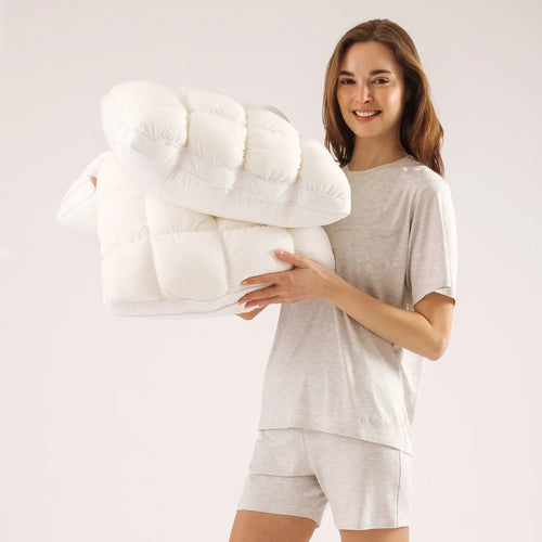 Cloud-like Pillow — A fluffy, soft bed pillow that offers cloud-like comfort.