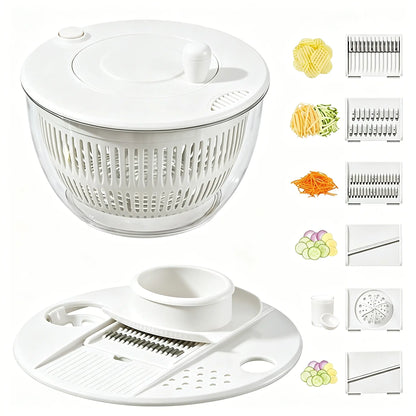 3-in-1 Fruit and Vegetable Washing and Draining Bowl, Kitchen Tool Set, Salad Spinner