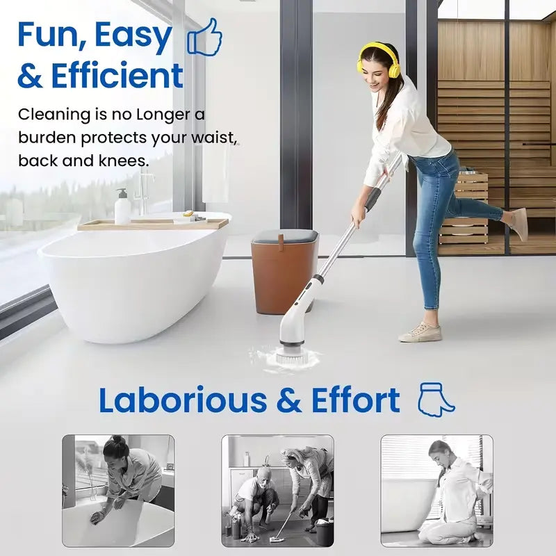 Electric Rotating Cleaning Brush (Cordless Shower Scrubber)