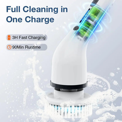 Electric Rotating Cleaning Brush (Cordless Shower Scrubber)