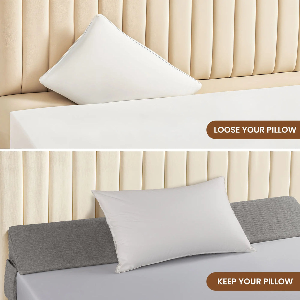 Wedge-shaped headboard pillow, mattress gap filling pillow, triangular wedge-shaped throw pillow